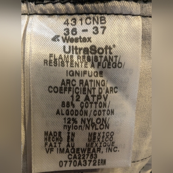 Bulwark Men's Navy Fire resistant Work Pant NWT size 36/30 inseam - Picture 5 of 11